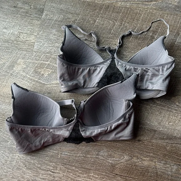 Maidenform Gray Lace Detail Bras - Picture 2 of 3